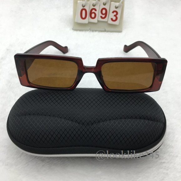 Leopard Print Frame  Brown Lens  Retro. Vintage Sunglasses - Picture 4 of 4